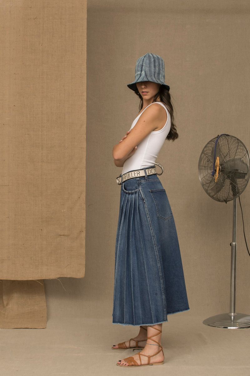 Don The Fuller Blue Cotton Skirt