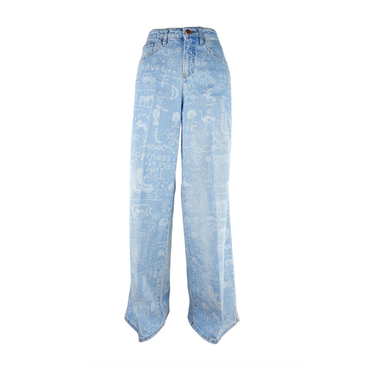 Don The Fuller Light Blue Cotton Jeans & Pant