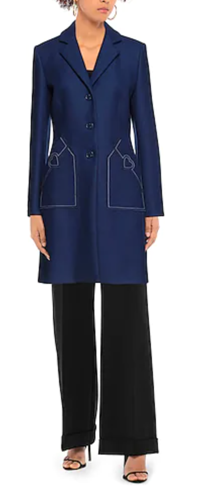 Love Moschino Blue Wool Jackets & Coat