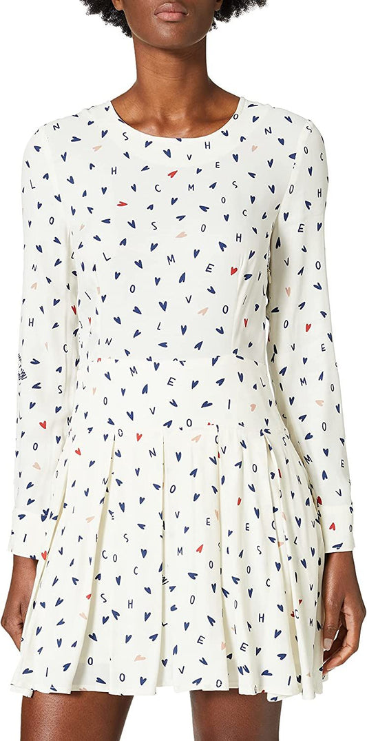 Love Moschino White Viscose Dress