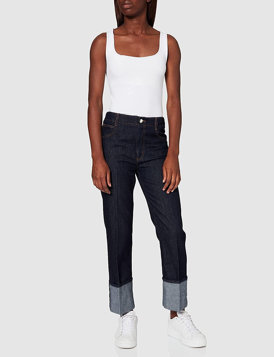 Love Moschino Blue Cotton Jeans & Pant