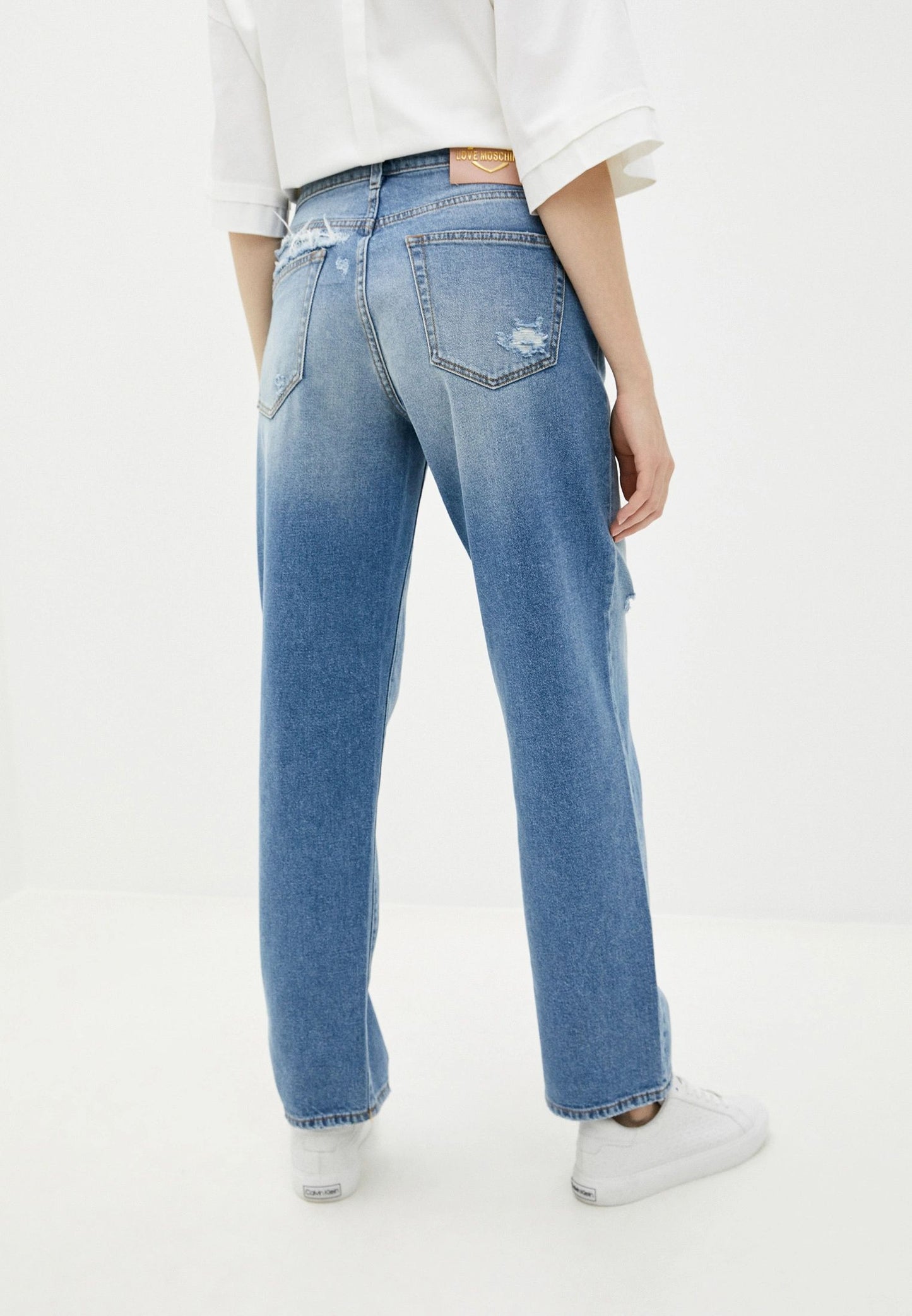 Love Moschino Blue Cotton Jeans & Pant