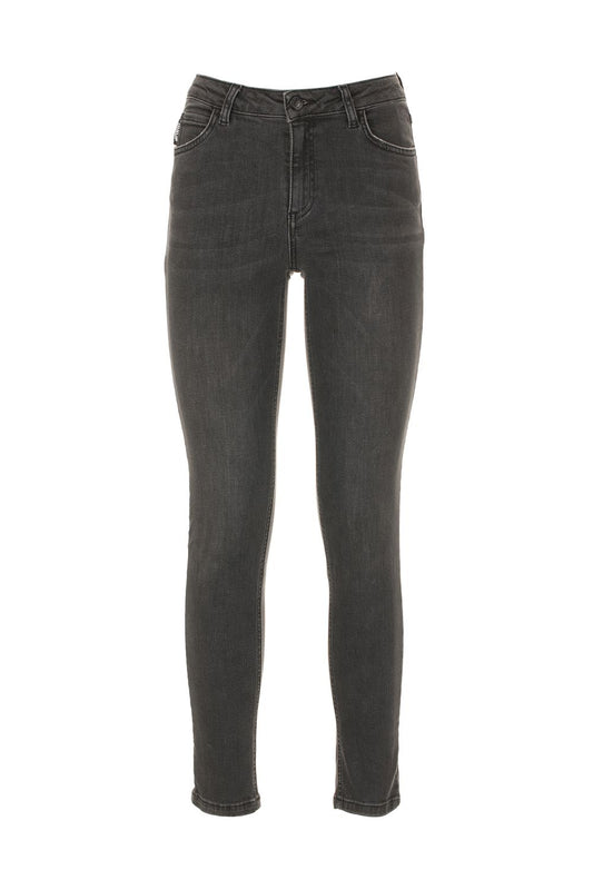 Imperfect Gray Cotton Jeans & Pant