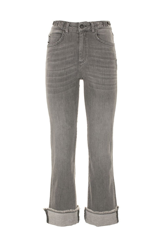 Imperfect Gray Cotton Jeans & Pant