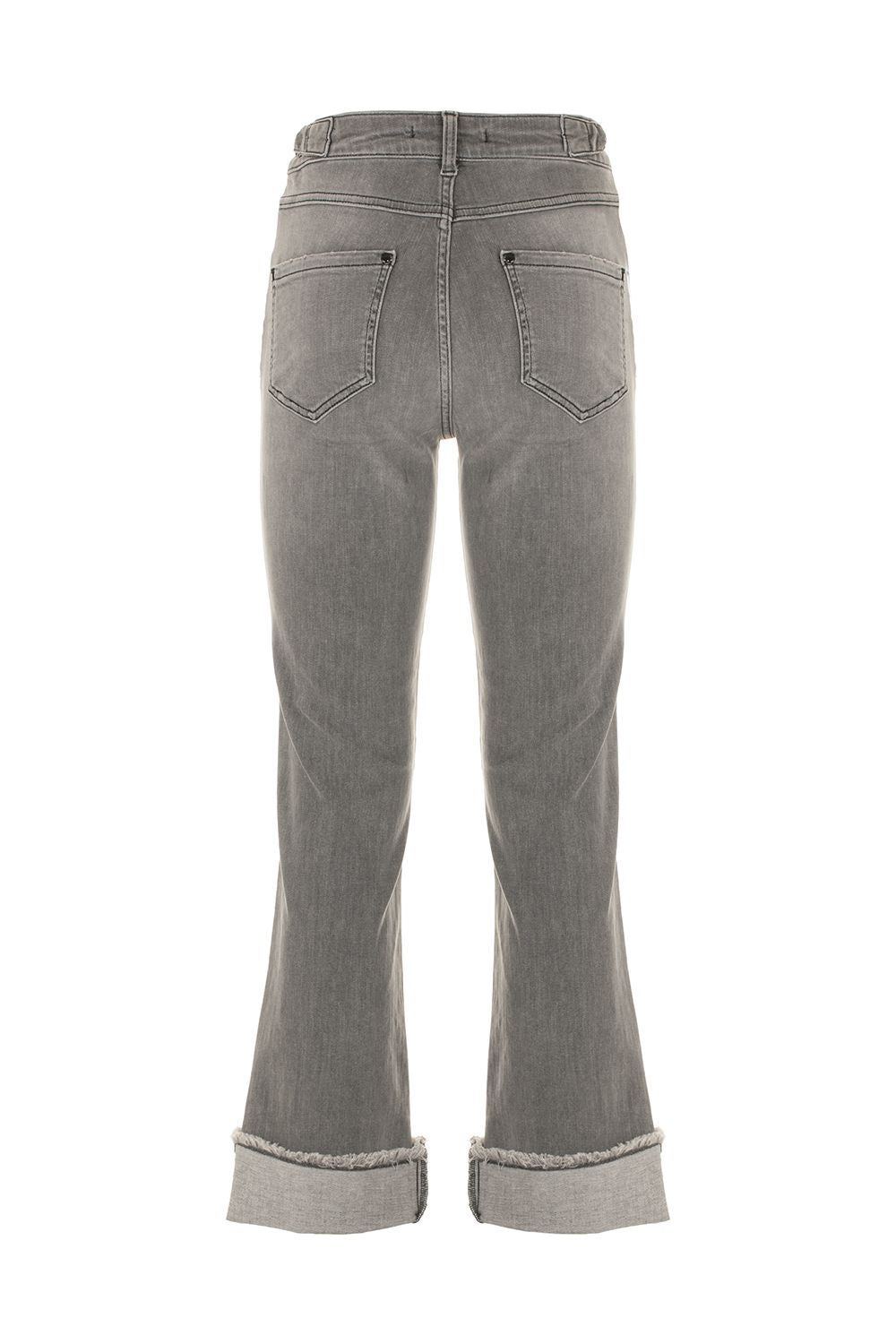 Imperfect Gray Cotton Jeans & Pant