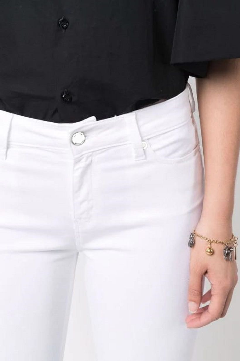 Love Moschino White Cotton Jeans & Pant