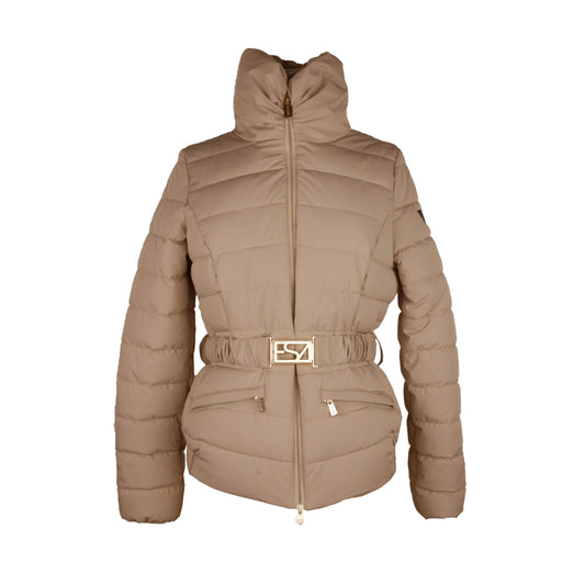 Yes Zee Brown Nylon Jackets & Coat