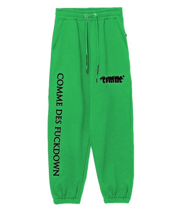 Comme Des Fuckdown Green Cotton Jeans & Pant