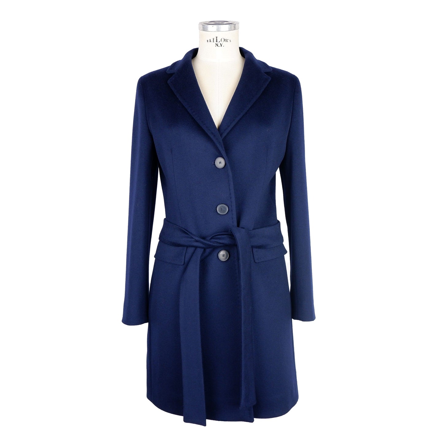 Made in Italy Blue Wool Jackets & Coat