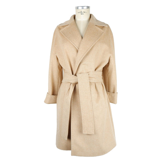 Made in Italy Beige Wool Jackets & Coat