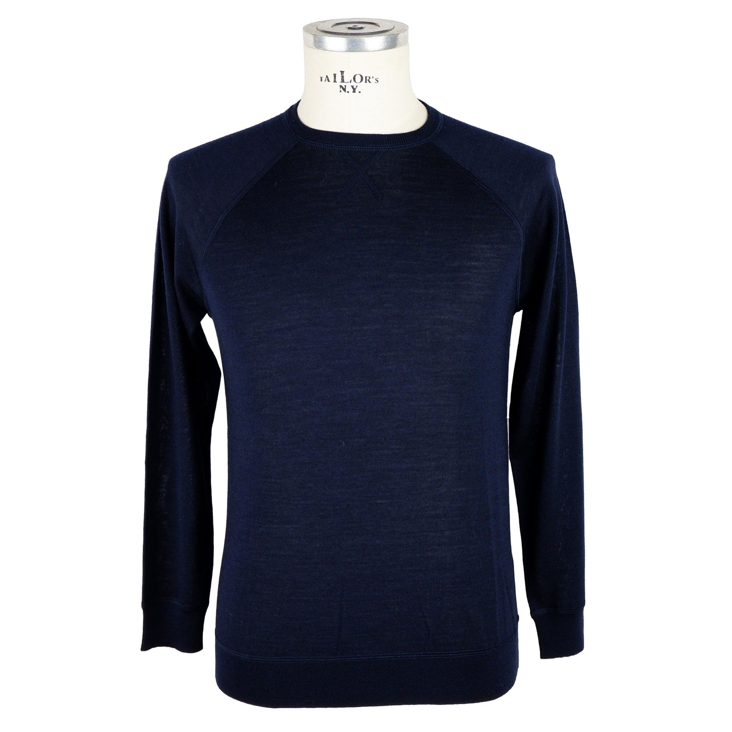 Emilio Romanelli Blue Merino Wool Sweater