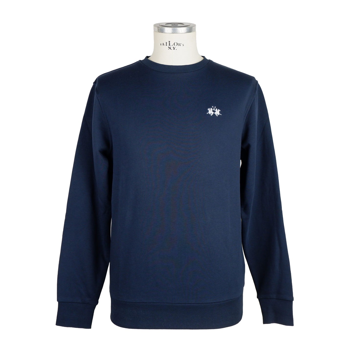 La Martina Blue Cotton Sweater