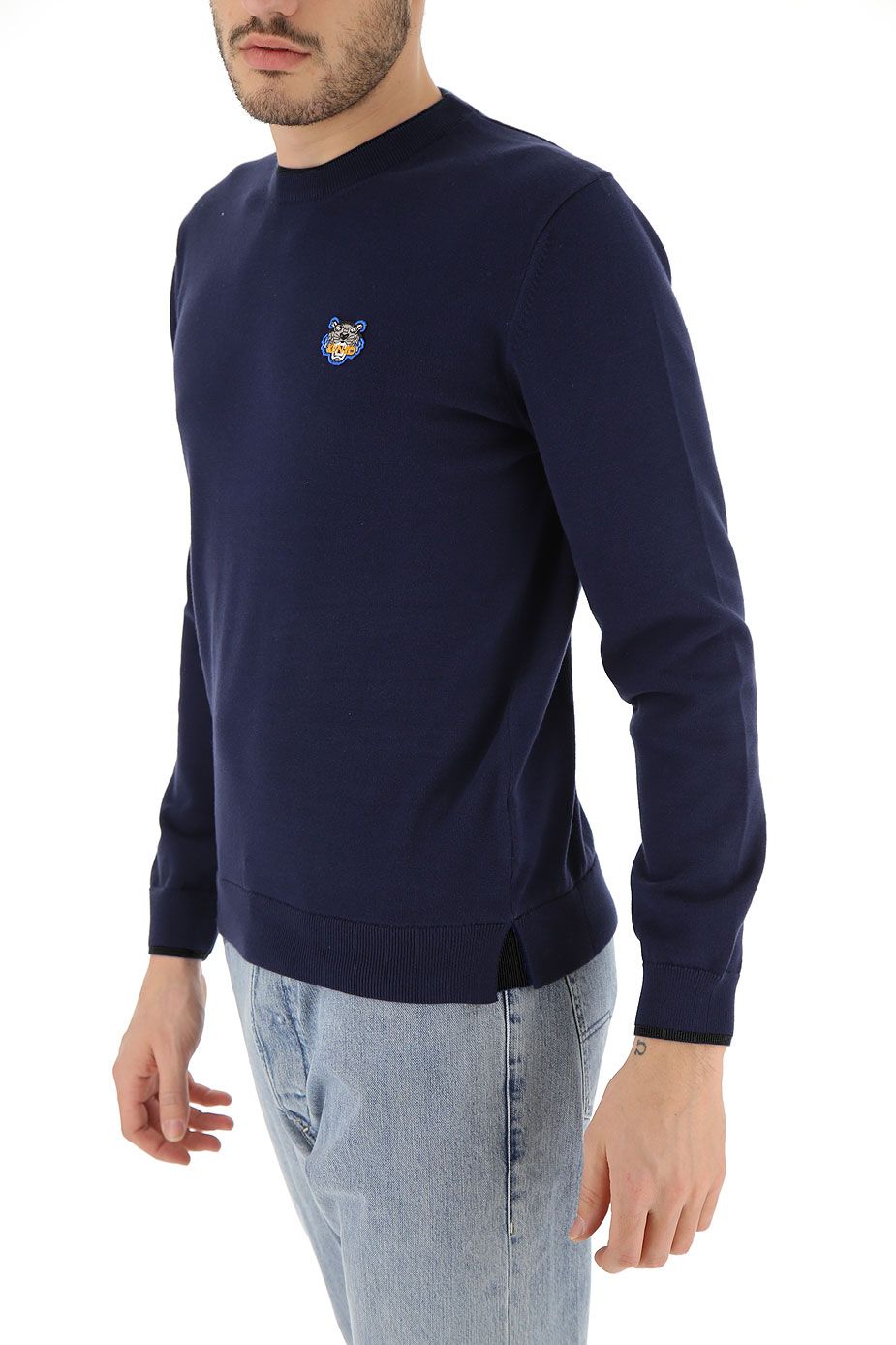 Kenzo Blue Cotton Sweater