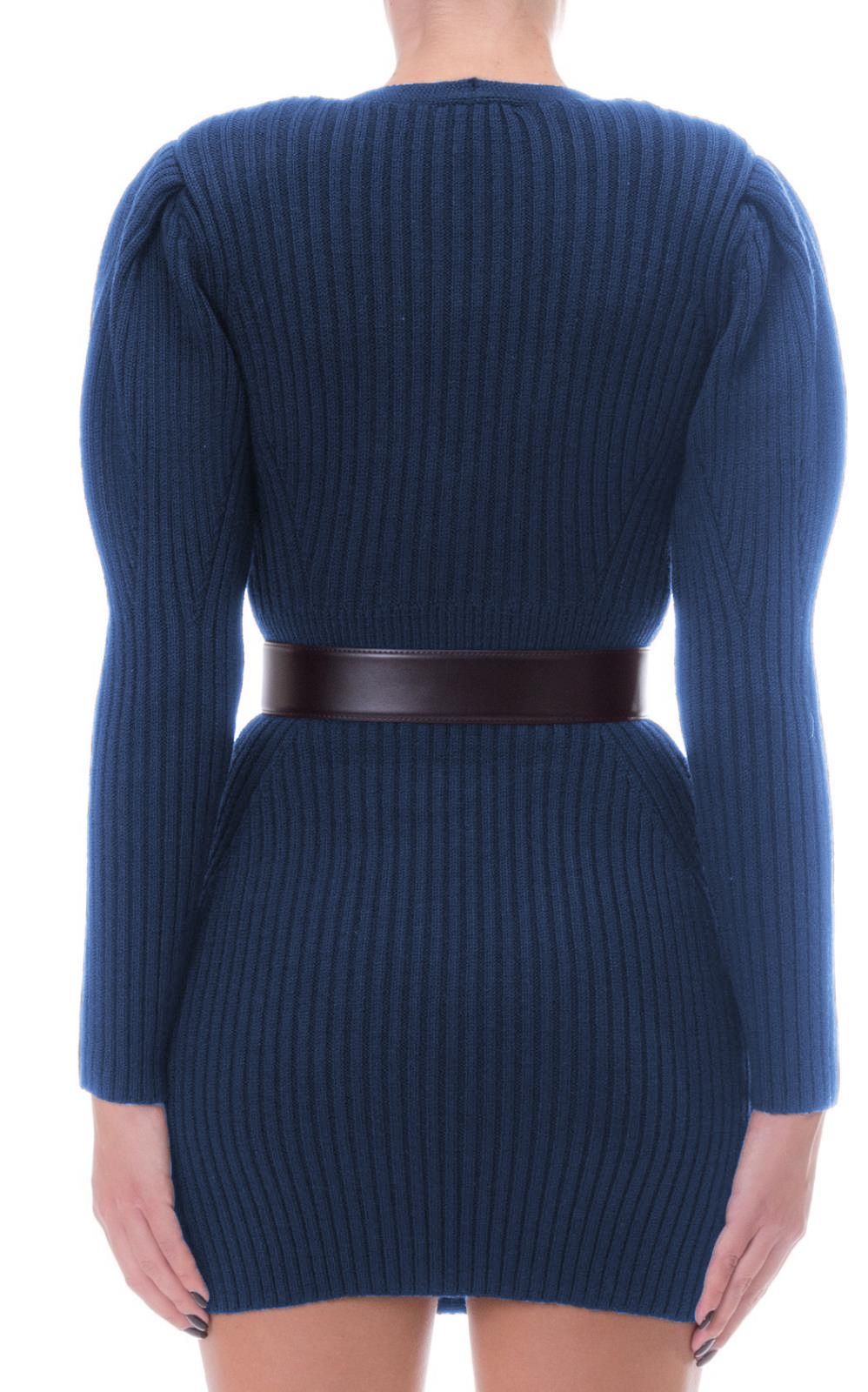 Elisabetta Franchi Blue Wool Dress