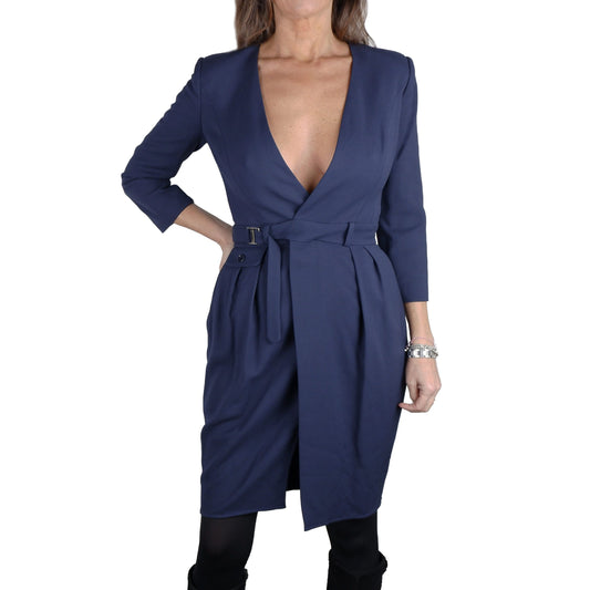 Elisabetta Franchi Blue Viscose Dress