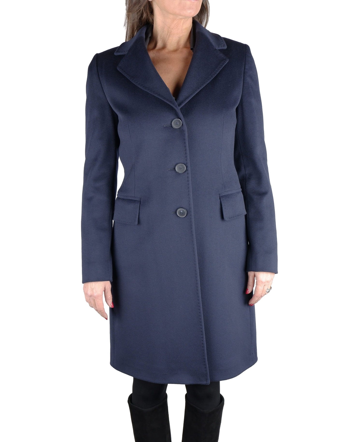 Made in Italy Blue Wool Jackets & Coat