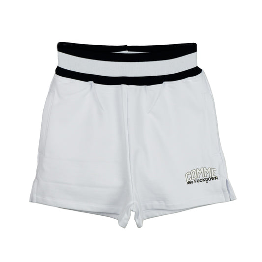 Comme Des Fuckdown White Cotton Short