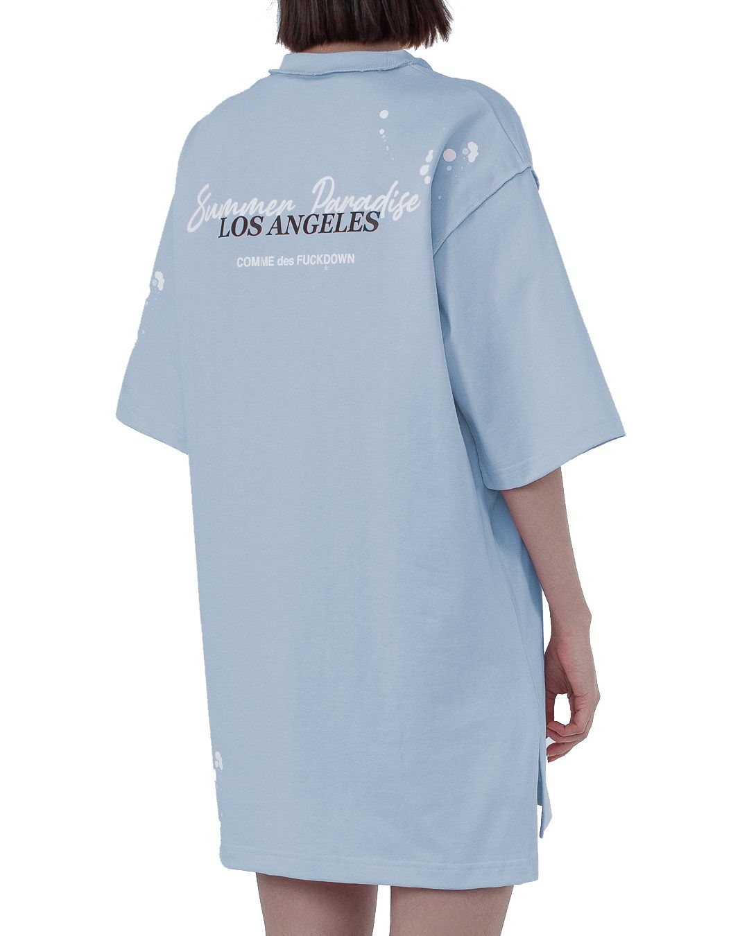 Comme Des Fuckdown Light Blue Cotton Dress