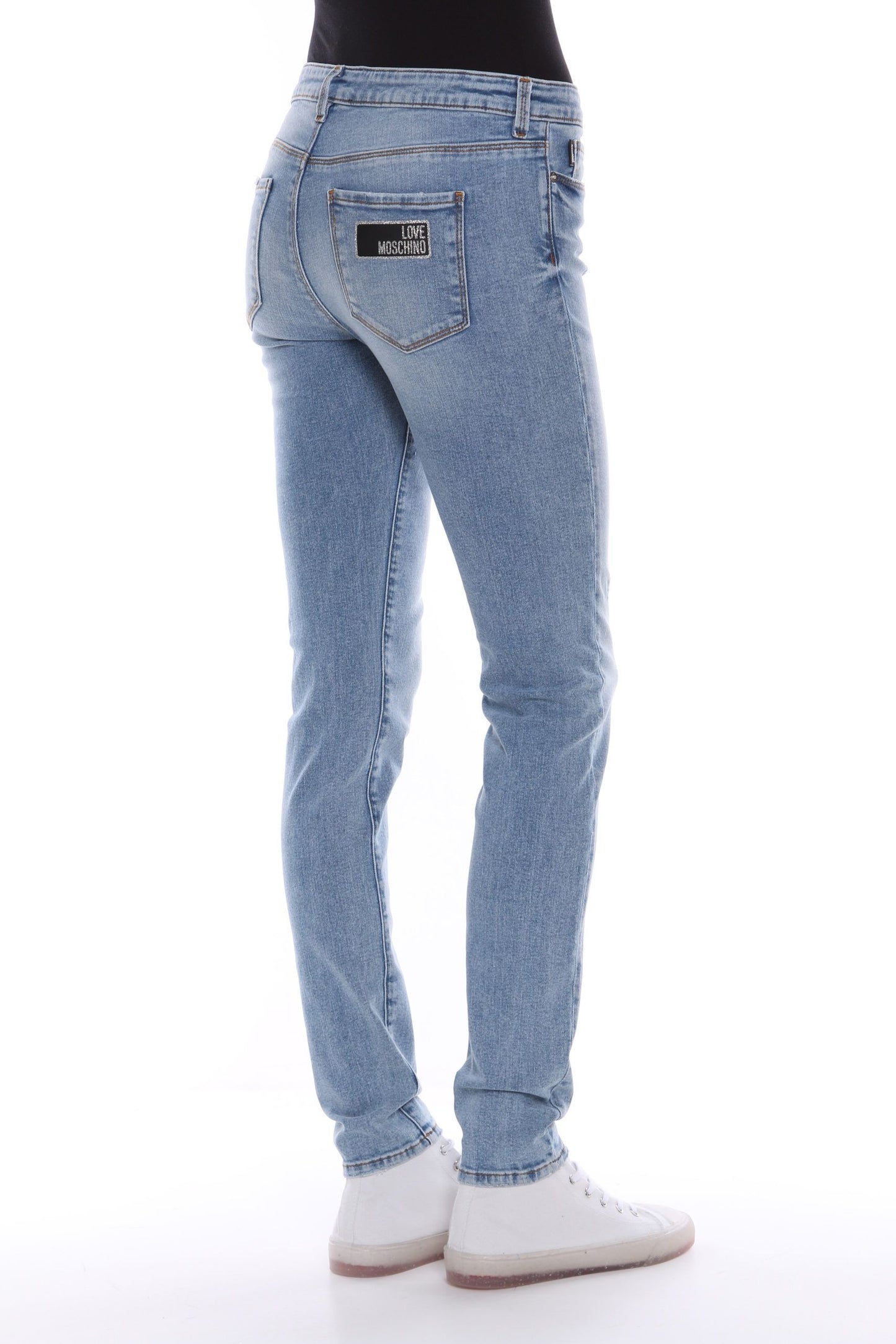 Love Moschino Blue Cotton Jeans & Pant