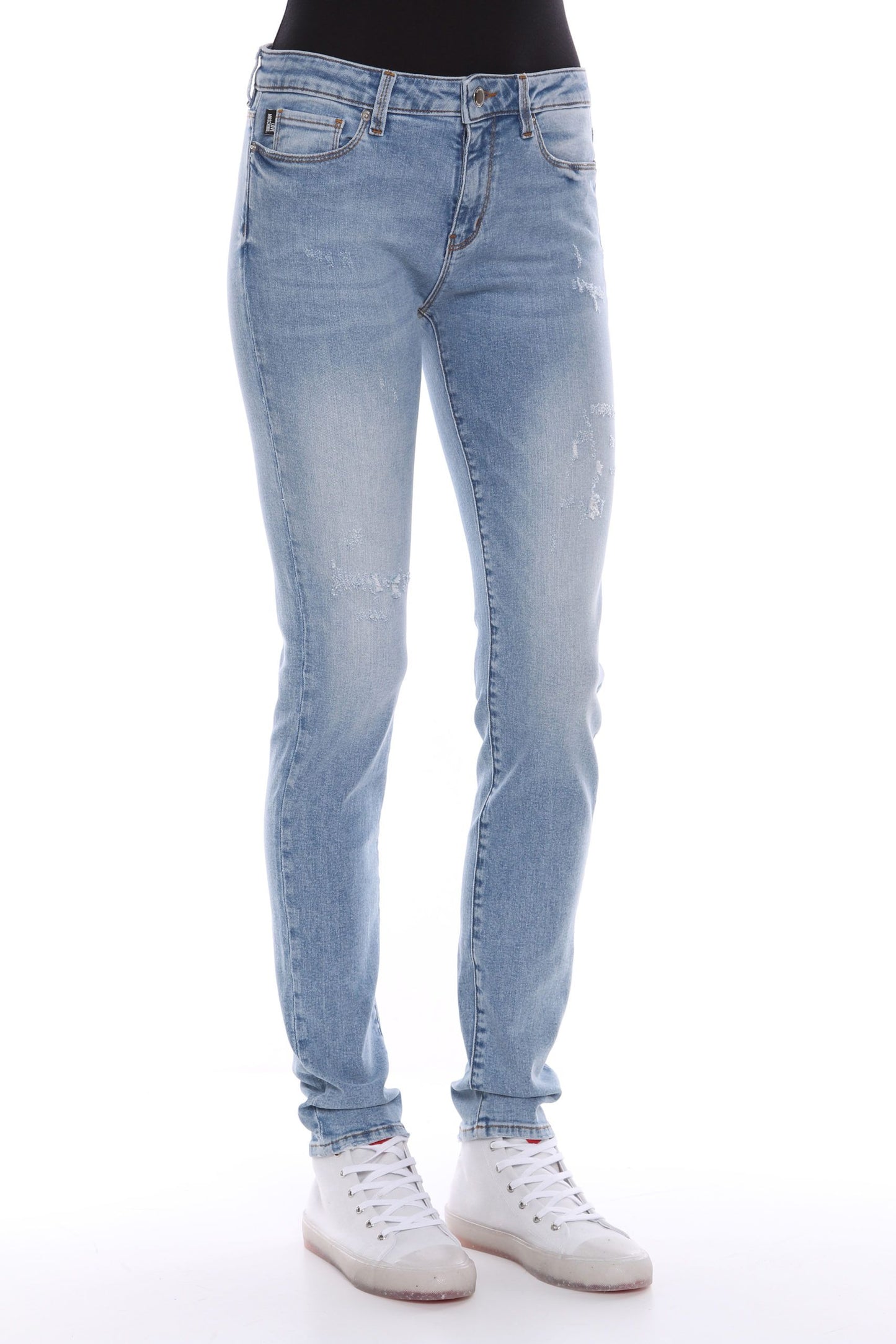 Love Moschino Blue Cotton Jeans & Pant