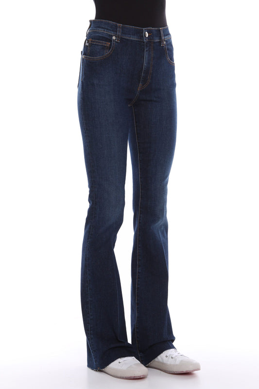 Love Moschino Blue Cotton Jeans & Pant