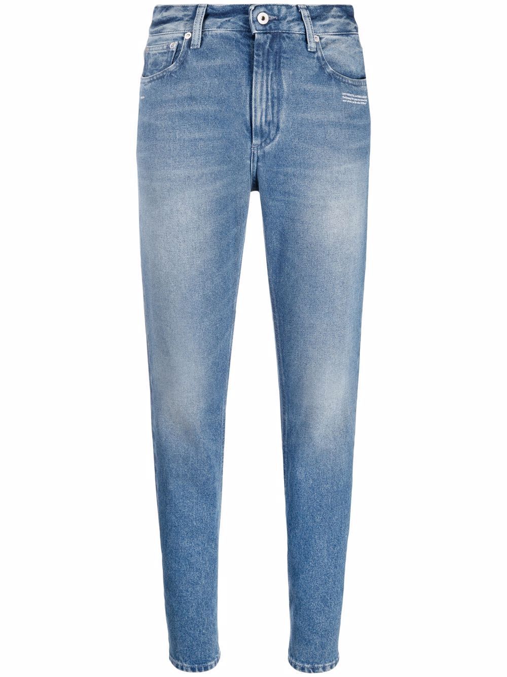 Off-White Blue Cotton Jeans & Pant