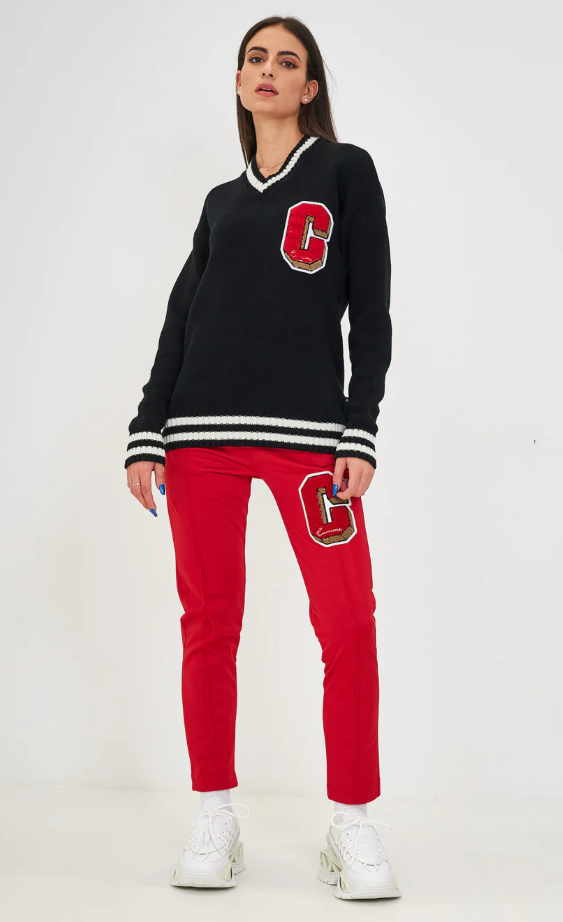 Comme Des Fuckdown Red Polyester Jeans & Pant