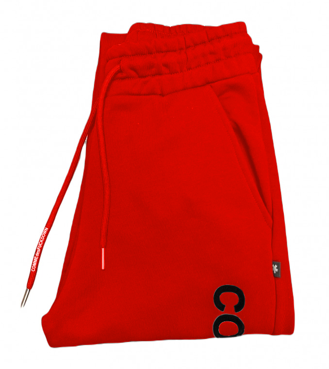 Comme Des Fuckdown Red Cotton Jeans & Pant