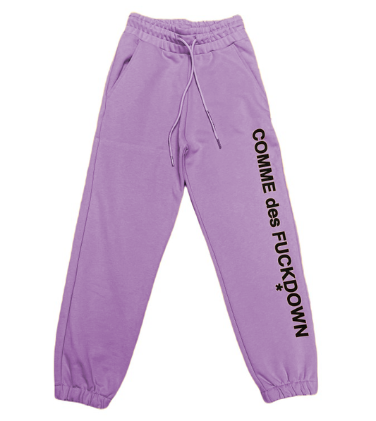 Comme Des Fuckdown Purple Cotton Jeans & Pant