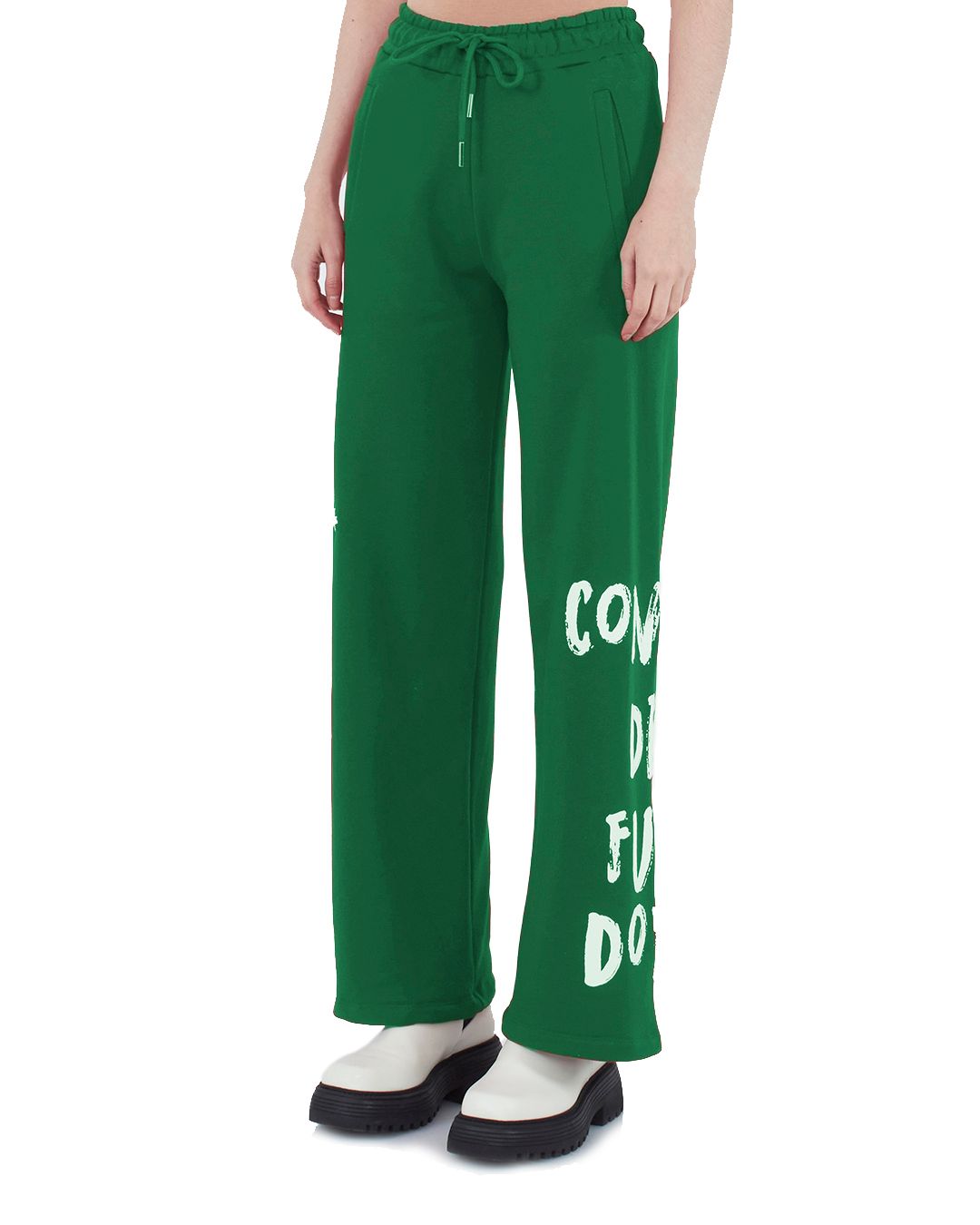 Comme Des Fuckdown Green Cotton Jeans & Pant