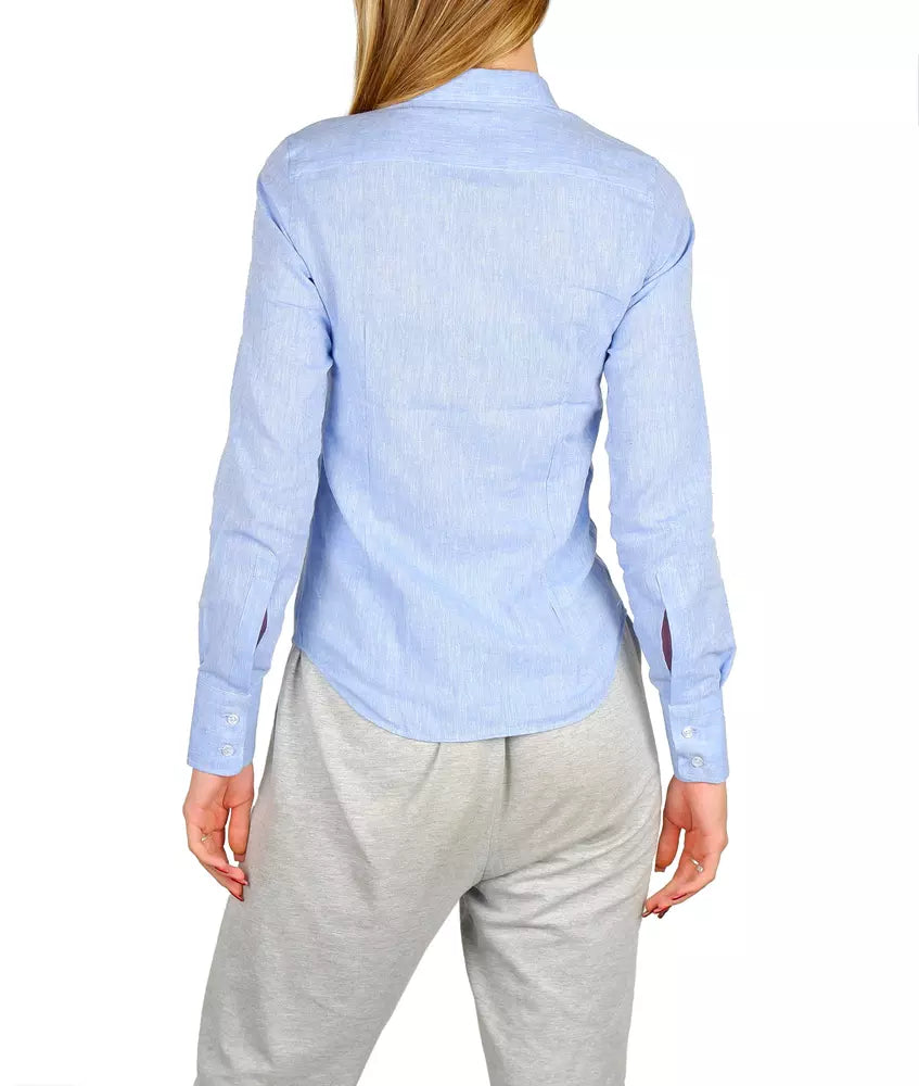 Made in Italy Light Blue Cotton Shirt