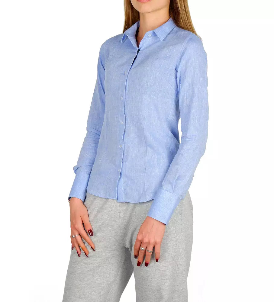 Made in Italy Light Blue Cotton Shirt