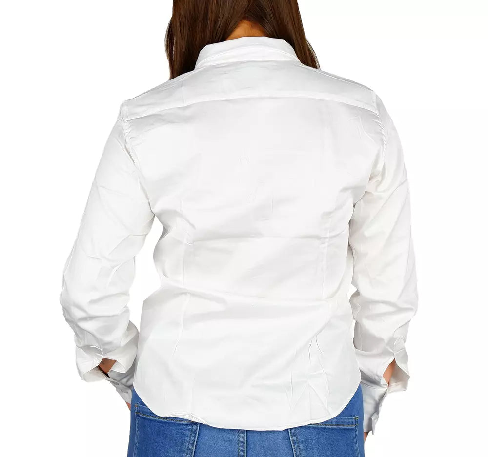 Made in Italy White Cotton Shirt