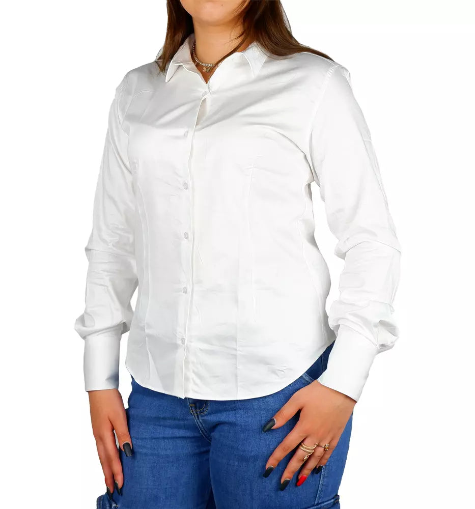 Made in Italy White Cotton Shirt