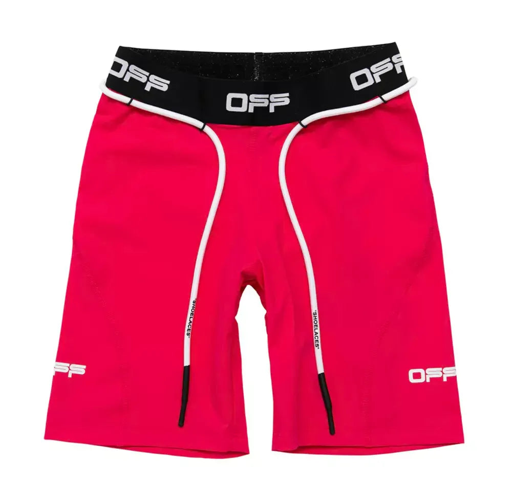 Off-White Pink Polyester Short