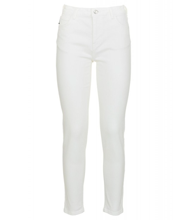 Imperfect White Cotton Jeans & Pant