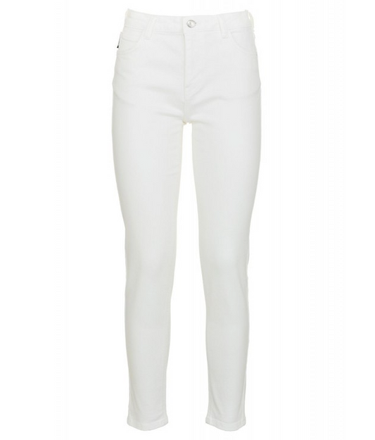 Imperfect White Cotton Jeans & Pant