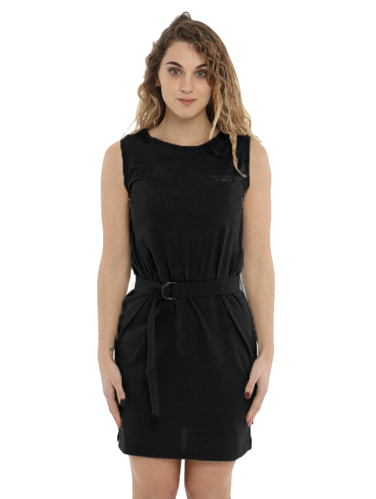 Imperfect Black Cotton Dress