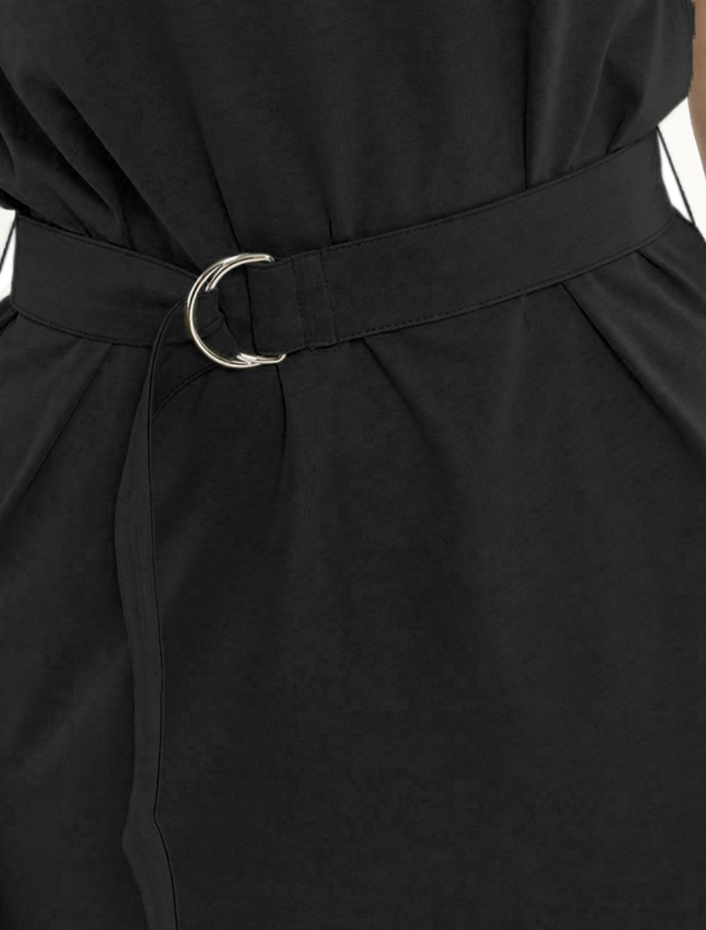 Imperfect Black Cotton Dress