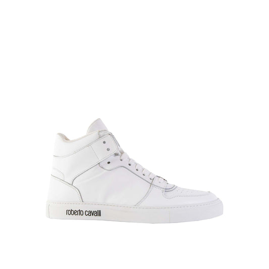 Roberto Cavalli Logo Embossed Hi-Top Sneakers