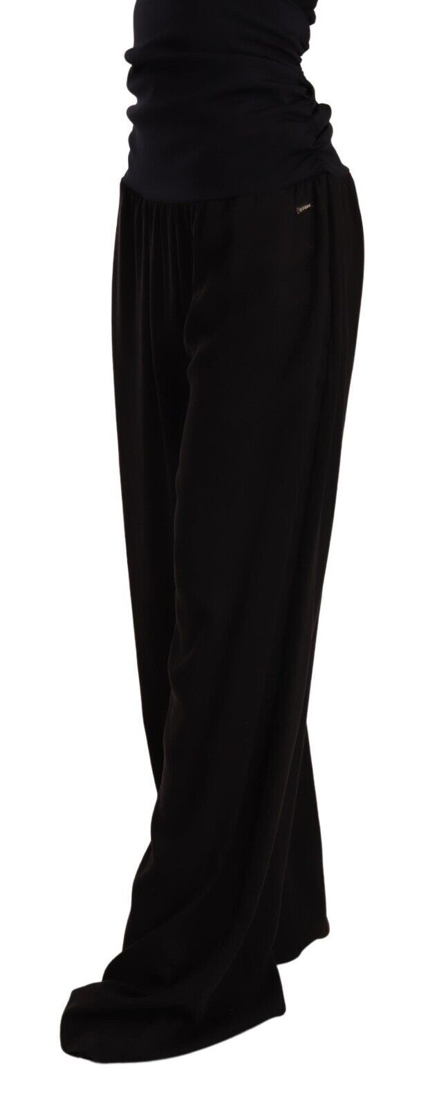 GF Ferre Black High Waist Straight Long Dress Trouser Pants