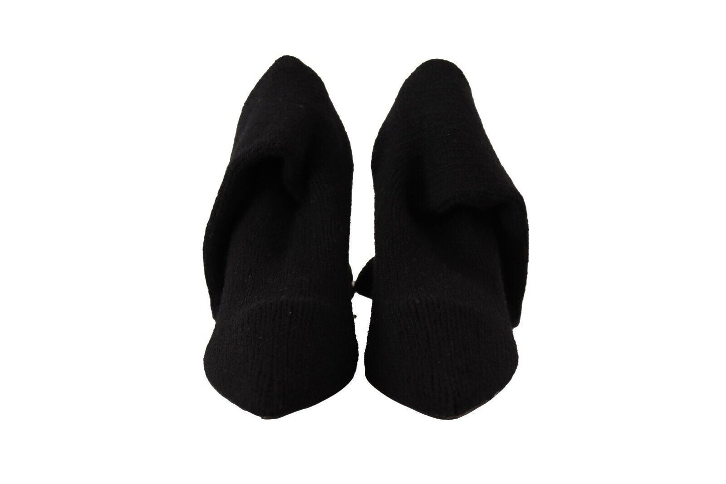 Dolce & Gabbana Black Stretch Socks Knee High Booties Shoes