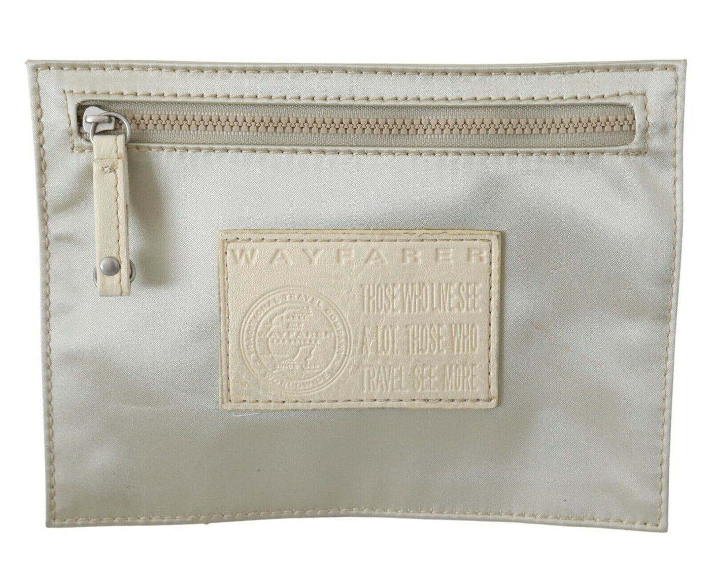 WAYFARER White Zippered Coin Holder Wallet