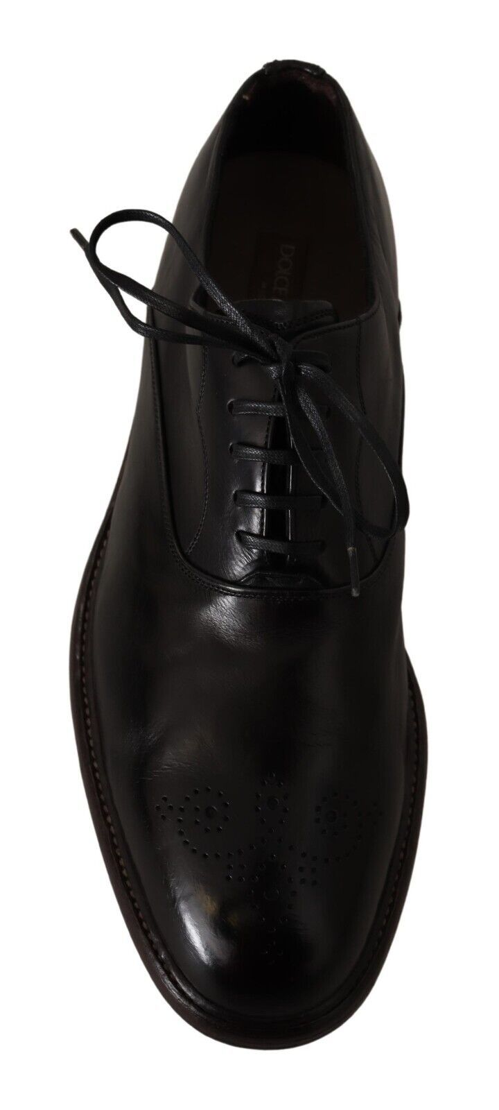 Dolce & Gabbana Black Leather Mens Lace Up Derby Shoes