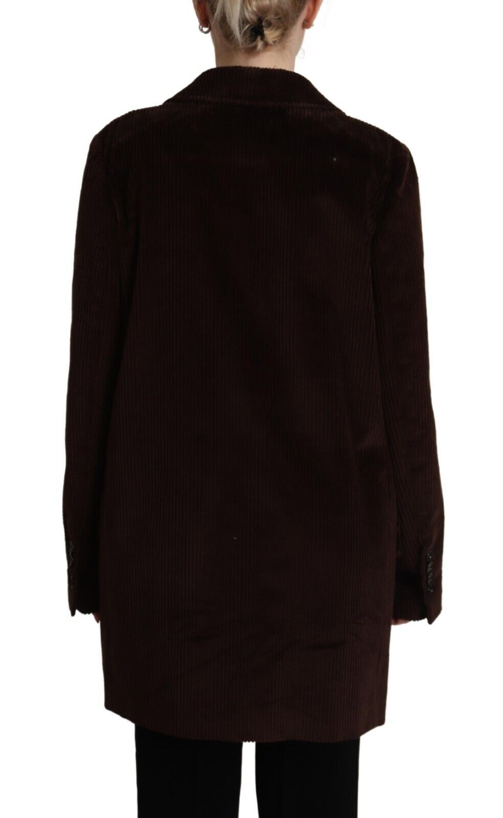 Dolce & Gabbana Bordeaux Corduroy Cotton Blazer Oversized Jacket