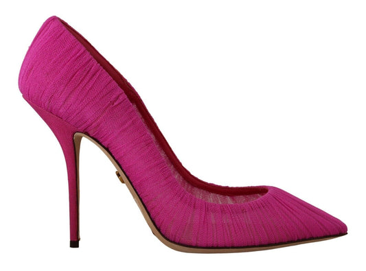 Dolce & Gabbana Pink Tulle Stiletto High Heels Pumps Shoes