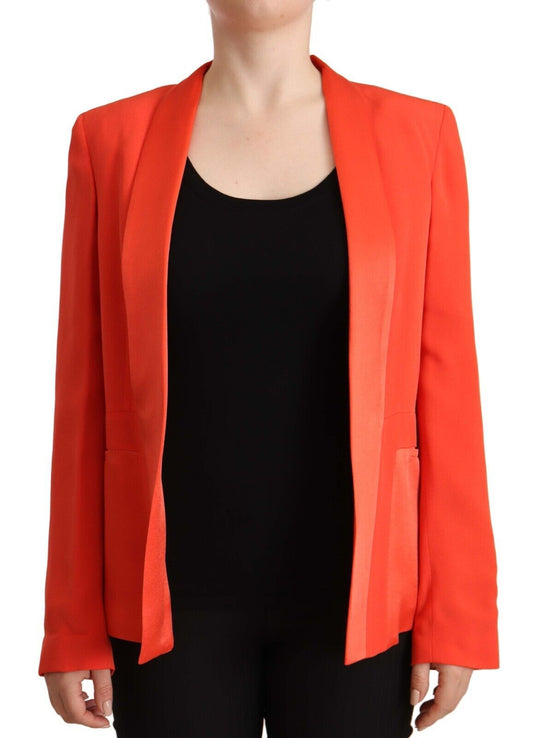 CO|TE Orange Long Sleeves Acetate Blazer Pocket Overcoat Jacket