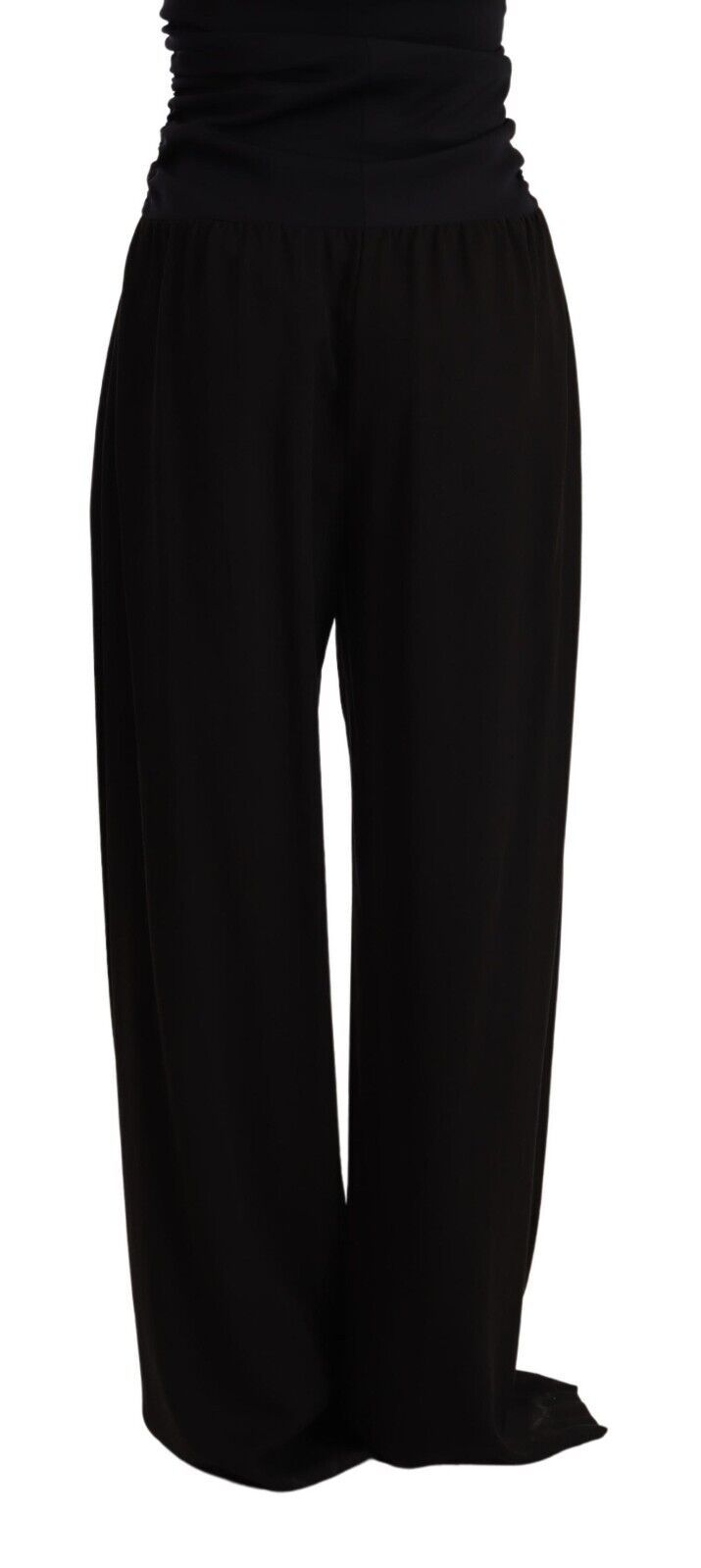 GF Ferre Black High Waist Straight Long Dress Trouser Pants