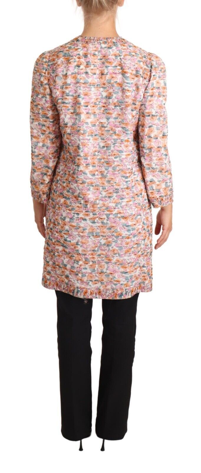 Dolce & Gabbana Multicolor Floral Print Silk Trench Coat Jacket