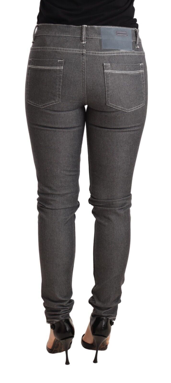 Acht Gray Low Waist Skinny Denim Trouser Jeans